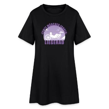 Fahrrad Liegerad Mädchen Sport Radsport Geschenk - Frauen T-Shirt-Kleid - Schwarz - Vorne