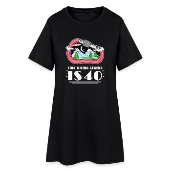 Hiking 40th birthday Hiker 40 years old - Women’s T-Shirt Dress - black - Front