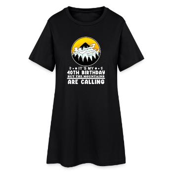 Hiking 40th birthday Hiker 40 years old - Women’s T-Shirt Dress - black - Front