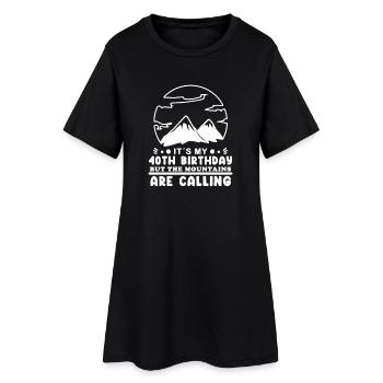 Wandern 40. Geburtstag Wanderer Berg Berge - Frauen T-Shirt-Kleid - Schwarz - Vorne