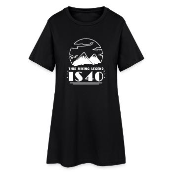 Hiking 40th birthday Hiker 40 years old - Women’s T-Shirt Dress - black - Front