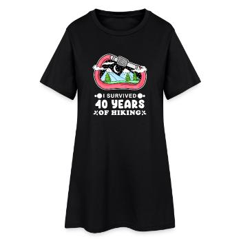 Hiking 40th birthday Hiker 40 years - Women’s T-Shirt Dress - black - Front