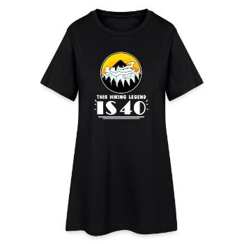 Hiking 40th birthday Hiker 40 years old - Women’s T-Shirt Dress - black - Front