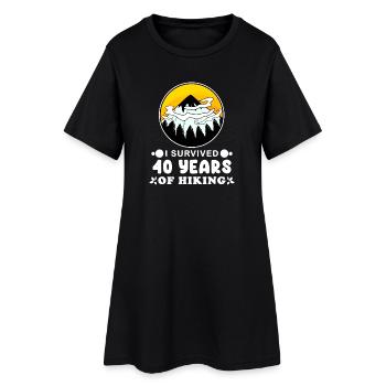 Randonnée 40ème anniversaire Randonneur 40 ans - Robe T-shirt Femme - noir - Devant