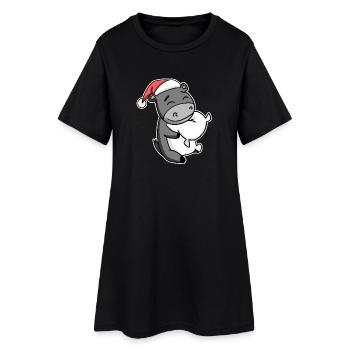 Âne Noël Sommeil Sommeil Sommeil Sommeil - Robe T-shirt Femme - noir - Devant
