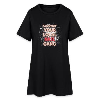 Soutenez votre Nail Gang Nail Tech local - Robe T-shirt Femme - noir - Devant