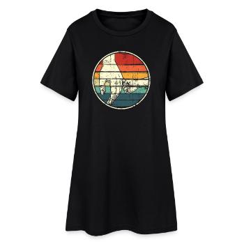 Se tenir la main cercle arc-en-ciel - Robe T-shirt Femme - noir - Devant