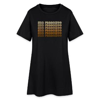 San Francisco Californie - Robe T-shirt Femme - noir - Devant