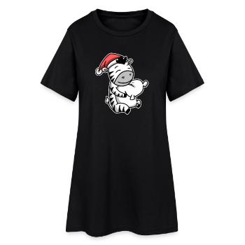 Zebra Christmas Sleep Sleep Sleep - Women’s T-Shirt Dress - black - Front