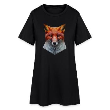 Fox's Head - Women’s T-Shirt Dress - black - Front