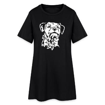 Border Terrier Head « Black Edition » - Robe T-shirt Femme - noir - Devant