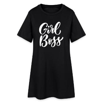 Mädchen Bos-s - Frauen T-Shirt-Kleid - Schwarz - Vorne