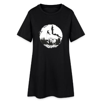 Time to Climb - Climbing Lovers - Frauen T-Shirt-Kleid - Schwarz - Vorne