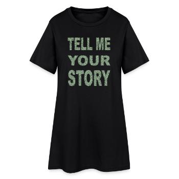 RACONTEZ-MOI VOTRE HISTOIRE - Robe T-shirt Femme - noir - Devant