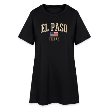 El Paso Texas Vintage Americana - Women’s T-Shirt Dress - black - Front