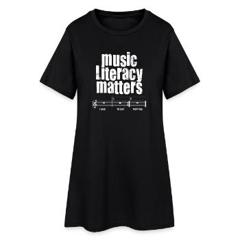 Music Literacy Matters - Women’s T-Shirt Dress - black - Front