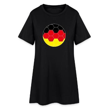 Hexagone du football allemand - Robe T-shirt Femme - noir - Devant
