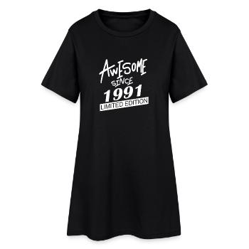 1991 - Jahrgang 1991 - Fantastisch seit 1991 - Awe - Frauen T-Shirt-Kleid - Schwarz - Vorne