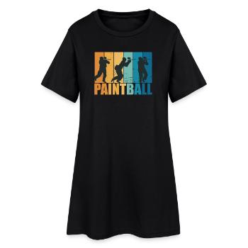 Paintball Paintballer Gotcha Vintage Cadeau - Robe T-shirt Femme - noir - Devant