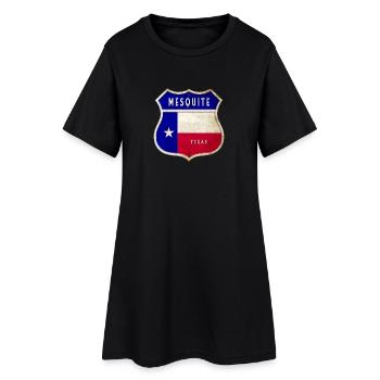 Design du drapeau Mesquite Texas Crest - Robe T-shirt Femme - noir - Devant
