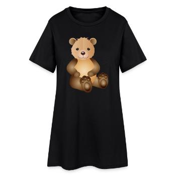 Ours doré sucré-sucré comme animal de compagnie - Robe T-shirt Femme - noir - Devant