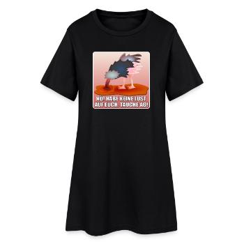 Habe keine Lust auf Euch - Frauen T-Shirt-Kleid - Schwarz - Vorne