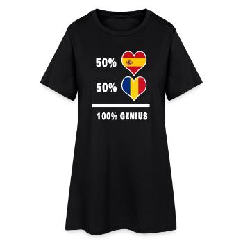 Roumanie et Espagne génie / cadeau - Robe T-shirt Femme - noir - Devant