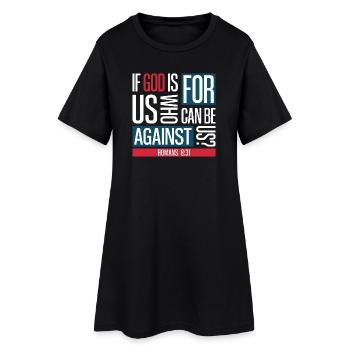 Dieu pour nous (sombre) - Robe T-shirt Femme - noir - Devant