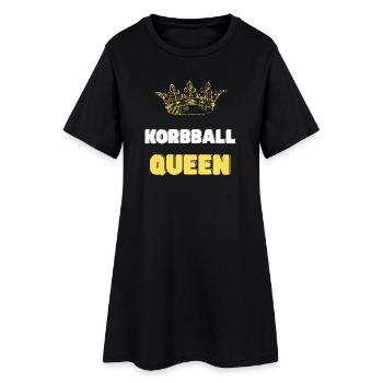 Korbball Queen goldene Krone - Frauen T-Shirt-Kleid - Schwarz - Vorne