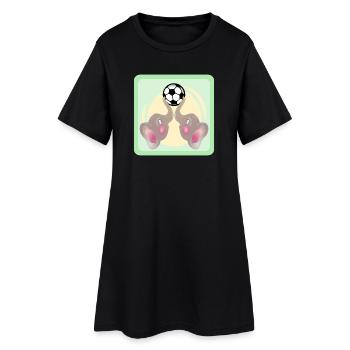 Children Football - Elephants COUPLE - Football Game - Women’s T-Shirt Dress - black - Front