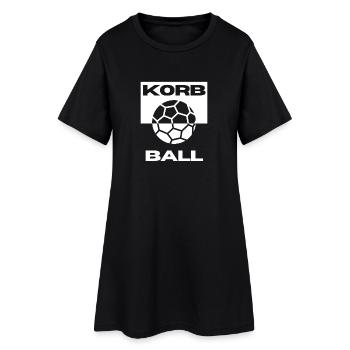 Korbball weiß und transparent - Frauen T-Shirt-Kleid - Schwarz - Vorne