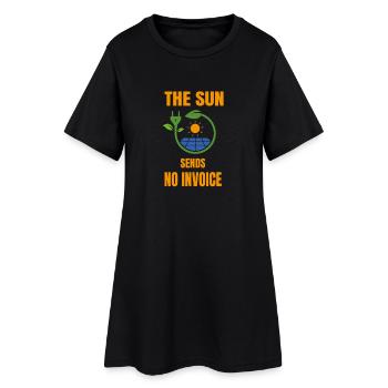 Soleil Pas de facture système solaire énergie solaire - Robe T-shirt Femme - noir - Devant
