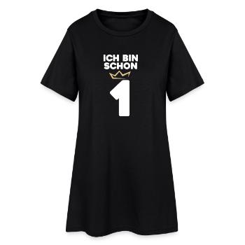 1 Geburtstag - 1 Jahre mit Krone - Frauen T-Shirt-Kleid - Schwarz - Vorne