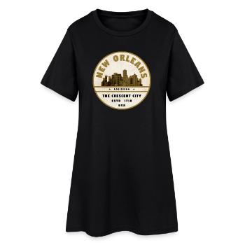 Badge vintage de la Skyline de la Nouvelle-Orléans - Robe T-shirt Femme - noir - Devant