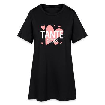 Tante 2023 - Tante werden - Tante Geschenk - Frauen T-Shirt-Kleid - Schwarz - Vorne