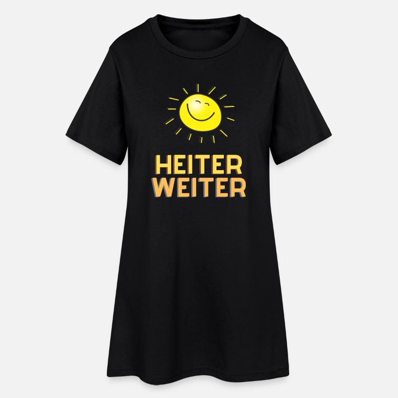 Cheerful Continue - Women’s T-Shirt Dress - black