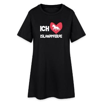 Déclaration de coeur Horseslove J’aime les chevaux - Robe T-shirt Femme - noir - Devant