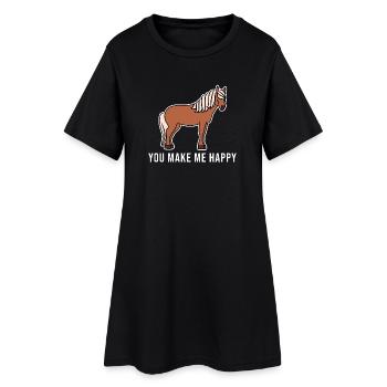 Chevaux islandais Déclaration Cheval Amour Chevaux Cool - Robe T-shirt Femme - noir - Devant