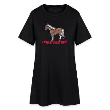 Cheval islandais cool Déclaration Amour de cheval - Robe T-shirt Femme - noir - Devant