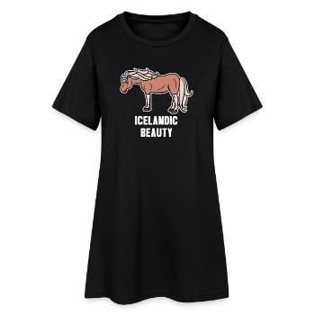 Chevaux islandais Cool Horse Statement Fan de chevaux - Robe T-shirt Femme - noir - Devant