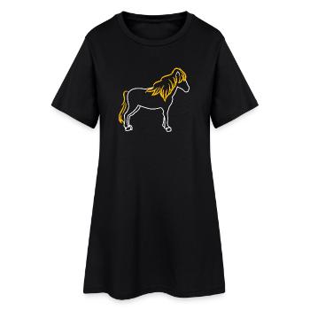 Chevaux Etalon islandais Arabe Chevaux islandais - Robe T-shirt Femme - noir - Devant