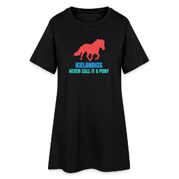 Chevaux islandais Déclaration de poney Amoureux des chevaux islandais - Robe T-shirt Femme - noir - Devant