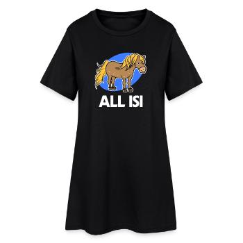Déclaration de fou de cheval chevaux islandais poney islandais - Robe T-shirt Femme - noir - Devant