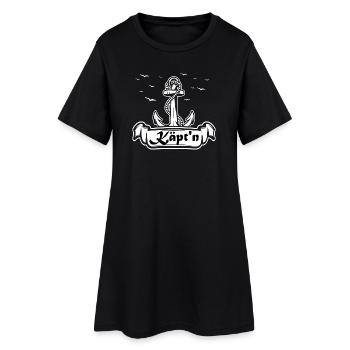 Captain Anchor Seafaring Logo - Robe T-shirt Femme - noir - Devant