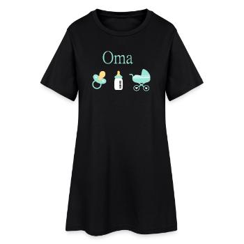 Opa 2026 Geburt Junge Vorlage personalisierbar - Frauen T-Shirt-Kleid - Schwarz - Vorne