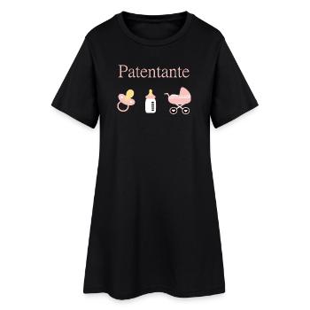 Patentante Geburt Mädchen Taufe - Frauen T-Shirt-Kleid - Schwarz - Vorne