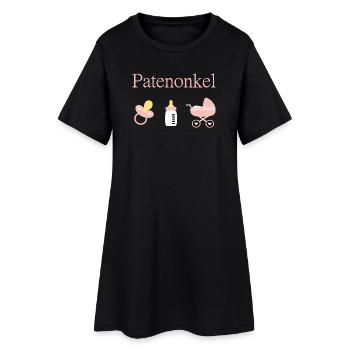 Patenonkel Geburt Mädchen Taufe - Frauen T-Shirt-Kleid - Schwarz - Vorne