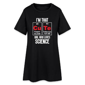 Je suis cette jolie fille qui aime la science - Robe T-shirt Femme - noir - Devant