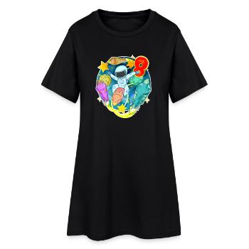 8. Geburtstag 8 Jahre Junge Astronaut Weltall - Frauen T-Shirt-Kleid - Schwarz - Vorne