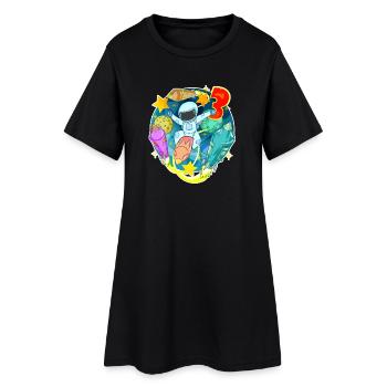 3. Geburtstag 3 Jahre Junge Astronaut Weltall - Frauen T-Shirt-Kleid - Schwarz - Vorne